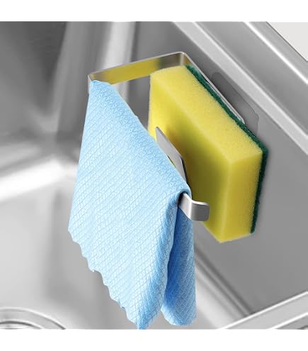 Organizer Da Rubinetto In Acciaio – Portasapone E Scolapiatti Per Cucina – Sinistro Nero