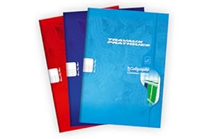 Calligraphe 7597C Un Cahier de Travaux Pratiques (une Marque de Clairefontaine) - A4 21x29,7cm - 48 Pages Grands Carreaux 70g et Unies Blanches 90g - Couverture Carte Couleur aléatoire