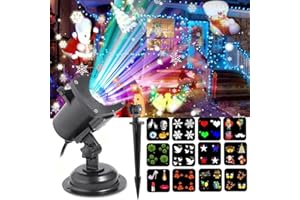 Bestyks Proyector Navidad Exterior Luz De Proyector Exterior Interior Navidad DecoracióN De 12 Patrones IP65 Impermeable Led LáMpara Proyector Adecuado Para Fiestas, CumpleañOs, Bodas
