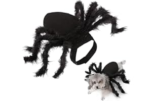 EAYOLY Costume Da Ragno Per Cani E Gatti, Costume Da Ragno Di Halloween Per Cane Gatto, Halloween Costume Da Ragno Per Cani, Costume Cosplay Di Animali Domestici, Vestiti Per Feste Di Halloween Per Animali