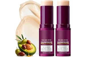 MRCUVARYAS All-In-One Calcium Multi Balm Stick, 2PCS Calcium Volume Multi Balm for Lip Care Eye Cream Neck Korean Moisturiser Hydrating Primer, Collagen Moisturing Cream Stick, Wrinkle Core Firming Skin
