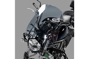 FAYEDENICY Motorcycle Large Windshield Windscreen Airflow Wind Deflector Front Fairing Pare-brise Protector for Ka-wasaki Vulcan VN S 650 VN650 EN650 2015 2016 2017 2018 2019 2020 2021 2022 2023 2024 (Clear)