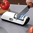 cuspitum Knife Sharpener Professional 2-Stage Electric Knife Sharpener, Knife Sharpener for Kitchen Knives with Quick Sharpening and Polishing Function, Easy to use for all kinds of kitchen knives.