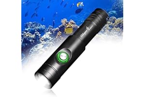 ORCATORCH [492ft Underwater Diving] Diving Torch Odepro WD12 Scuba Diving Flashlight 1050 Lumens Dive Torches Rechargeable LED Light Waterproof Underwater 100M Diving Lamp for Snorkeling Caving Diving