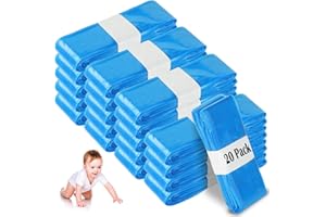 CIOXSOIO 20 Pièces Recharge Poubelle a Couche, Sac Poubelle Couche Grande Capacité l'environnement, Excellente Résistance Anti-odeur Compatible avec Tous les Types de Recharges