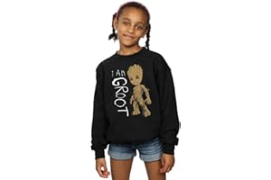 ABSOLUTE CULT Marvel Fille Guardians of The Galaxy I Am Groot Scribbles Sweat-Shirt