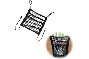 CYLOCRYA 3-stufiger Auto-Netz-Organizer，Sitzlehne，Netztasche，Rücksitzsperre， Kinderschutzgitter und Haustierbarriere - Einfache Installation und Dehnbarer Bezug
