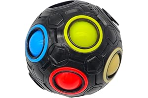 alldoro 63075 Zauberwürfel - 3D Magic Puzzle magisch, Speedcube, Logik-, und Fingerspielzeug, für Kinder und Erwachsene, Schwarz