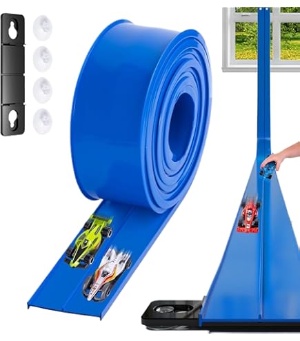 Rennstrecke Auto Spielzeug - Aufrollbare Fahrbahn Mit 4 Rennwagen Für Kinder Ab 4