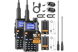JUCJET UV-5RH Mehrfrequenz-Walkie-Talkie, 999 Kanäle, Taschenlampe, Type-c USB-Ladestation, Hochleistungs-Walkie Talkie für Abenteuer, Outdoor, Camping, Familie (2 Stück)