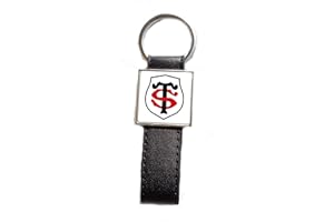 Print Corner Porte-clés Acier/Simili Cuir Logo Rugby Compatible avec Stade Toulousain Rugby