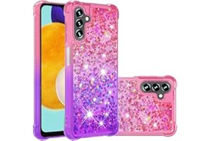 Didan Nadoli Glitter Sabbie Mobili Liquido Custodia per Samsung Galaxy A14 5G,Cover Antiurto Brillantini Gradiente Colorato Cascata Trasparente Silicone Bling Case Bumper