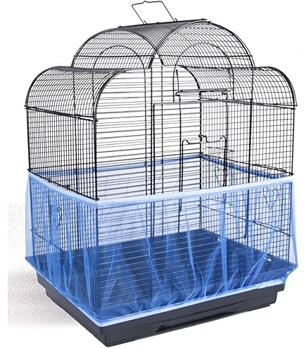 Rete Morbida Coprigabbia Coperture Per Gabbie Uccelli 2 Pezzi - Rete Morbida Regolabile 120-150cm Nero E Bianco Accessori Volatili