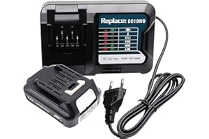 YASI MFG BL1021B 2,0Ah akumulator do Makita 12V akumulator + ładowarka DC10WD DC10SB 10,8V/12V, zamiennik Makita DF333DSAE DF031D DF333D DF0333D BL1015 BL1016 BL1041B 197339-1 19729-1 6-9 BL1020 cm