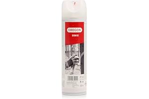 Oregon - Spray de Marquage Forestier Blanc Fluorescent, Bouteille de 500 ml, Dure jusqu'à 2 ans, Séchage Rapide (519412)