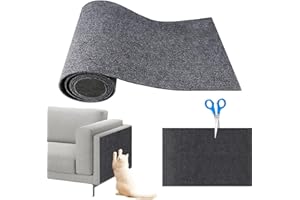 Shujin Self-Adhesive Cat Scratching Mat,DIY Cat Wall Scratching Mat Trimmable Cat Scratching Mat, Anti Scratch Protection Cats for Protects Sofa Carpets Furniture Protection,Dark Grey,40cmx200cm