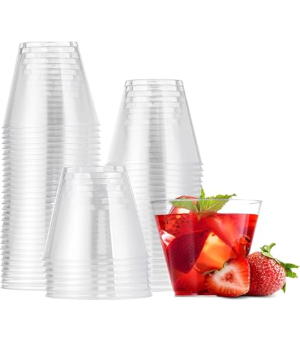 MATANA 30 Harde Plastic Bekers met Gouden Glitter, 255ml / 9oz - Herbruikbaar Cocktailglazen voor Verjaardagen, Bruiloften, Doopfeesten, Kerstmis - Elegant en Stevig