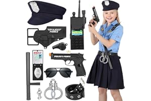 INNOCHEER Polizei Kostüm Kinder, Polizei Kostüm für Kinder, Polizei Spielzeug für Kinder Jungen Halloween Karneval