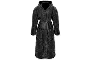 Gräfenstayn® Damski i męski szlafrok kąpielowy z kapturem, rozmiar S-XXXL Öko-Tex Standard 100, flanelowy polar