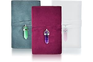 Knana 6Pcs Tarot Card Holder Velvet Tarot Card Bag with Pendulum Crystal Tarot Bags and Pouches Tarot Card Storage Tarot Accessories (A)