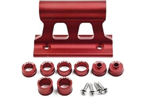 LVYXON Bike Fork Mount, Bicycle Fork Mount Truck Block, Bike Car Roof Rack Carrier, Quick Release Thru Axle Fitments, 5x100mm/12x100mm/15x100mm/15x110mm Models - Long-Lasting Aluminum(Red)