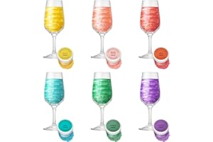 Glitter Commestibili per Drink 6 Colori Waysroma Set Glitter Commestibili per Torte Polvere di Lustro per Liquore, Cocktail, Vino, Birra, Champagne, Succo