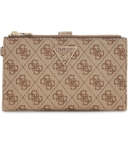 GUESS Laurel II Portafoglio Grande Con Cerniera E Cinturino – Colore Vinaccia, 21x10,2x3,2 Cm