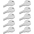 QWORK® Ignition Keys 455 for Boom Lifts Scissor Lift Genie Skyjack Terex, Heavy Equipment Forklift Key, 10 Pack