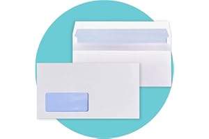 Triplast 100 x DL Window Self Seal Security Envelopes (Size: 110x220mm) | Address Window, Self Sealing & Printer Safe Mailing Paper Envelopes | Ideal for Everyday Home, Office & Commercial Use