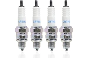 CAIHINIER 4 Stück Zündkerze NGK CR7HSA,NGK Spark plug Zündkerze für Motorroller, Mofa und Motorrad – 10 mm Gewinde, entstört für verbesserte Motorleistung und effiziente Zündung