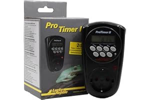 Lucky Reptile Pro Timer II - Programmateur à la Seconde avec contrôle d'intervalle - Minuteur numérique Prise avec 8 programmations configurables - pour Terrarium - Minuteur Digital - 3500W