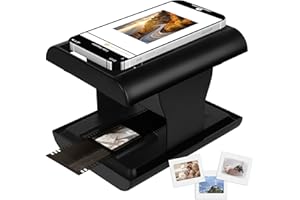 TCNEWCL 35 mm Negativ Diascanner, Mobile Film Scanner zur Umwandlung Alter Dias in Digitale Bilder, Tragbarer und zusammenklappbarer Filmscanner mit LED-Licht