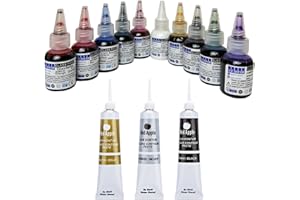 SÜDOR Glasmalfarben-Set. Schnelltrocknend Glasmalerei-Set. Vitrail. Geeignet zur dekorativen Gestaltung. Glass Paint Stained Glass (10 Farben x 25 ml & Konturenfarben (3 x 20ml))