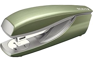 Leitz Agrafeuse de Bureau, Capacité 30 Feuilles, Vert, Boîtier Métallique Ergonomique, Agrafes Incluses, Gamme Style, 55620053