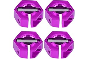 DILWE Wheel Hex Hub Adapters, 12mm Universal Wheel Hex Hub Adapter for HSP Sakura 1/10 Scale RC Car(6mm, Purple)