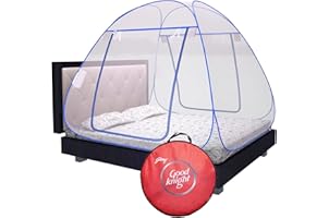 Good knight Mosquito Net for Double Bed, King-Size, Strong 30GSM net, High Durability, Foldable, Corrosion Resistant, Lightwe