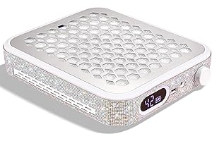 CHRISTINE SHELLY Nail Dust Collector, Rechargeable Dust Vacuum Vent with Reusable Filter Extractor Fan Powerful Suction Wireless Manicure Machine for Professional Nails Drilling Polishing