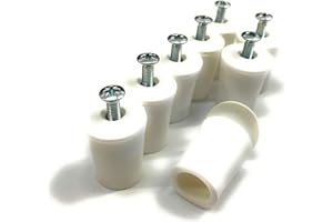 SELVE Butée de volet roulant 40 mm/28 mm fermé/ouvert, blanc ou gris avec Vis et rondelle (4 paires de 28 mm blanc ouvert).