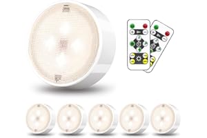 STARXING LED Luci Sottopensile, LED Luce Notturna con Telecomando, Luci per Cucina Sottopensile Senza Fili, Luce Adesiva a Batteria per Corridoio Vetrine Scale Credenza Garage