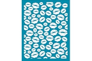 OLYCRAFT Pochoir d'Argile Lèvres Sexy 10x12.7cm Sérigraphie et Rouge à Lèvres Fabrication de Bijoux en Argile Polymère