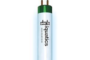iQuatics Juwel Compatible Aquarium Fluorescent Light Bulb T5 (Single), Aqua Blue 50:50, 54w 1200mm 48”