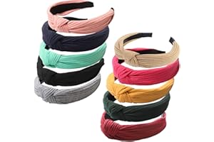HAQUNO FOLAI Headbands for Women 10 Packs Fabric Hair Band Accessories Elastic Head Wrap Cute Outdoor Hair Accessories