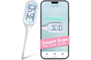 Easy@Home Basal Thermometer for Cycle Control: Basal Temperature Thermometer for Fertility and Ovulation Tracking & Fever Detection with Premom App