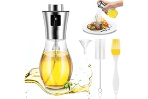 YongHang Spray Huile Cuisine 200ml Vaporisateur Huile Spray Huile d'olive de Cuisson avec Tuyau sans Brosse et Entonnoir pour Cuisson Friteuse à air Chaud Accessoires de Barbecue