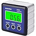RISEPRO Digital Level Box Angle Gauge Protractor Inclinometer Bevel Box with Data Hold, Magnet Base, LCD Display w/Backlight, Calculating for Carpentry, Building, Masonry, Automobile