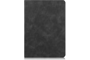 Lobwerk Hülle für Samsung Galaxy Tab S4 SM-T830 T835 10.5 Zoll Smart Cover Cow Skin Etui mit Auto Sleep/Wake mit Halterung für Stylus Funktion Schwarz