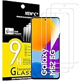 NEW'C 3 Pezzi, Vetro Temperato per Samsung Galaxy M52 5G (6.7"), Pellicola Prottetiva Anti Graffio, Anti-Impronte, Senza Boll
