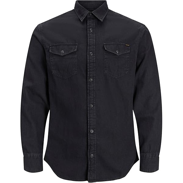 Jack & Jones Jjecharge overshirt ls noos - Sort, komfortabel skjorte Jack & Jones Jjecharge overshirt ls noos - Sort, komfortabel skjorte