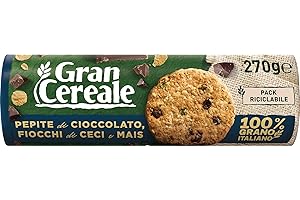 Gran Cereale Biscotti ai Legumi Croccanti e Cioccolato, Biscotti dal Gusto Pieno Ricchi di Fibra e Fosforo - 270 g