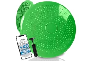 unycos - Coussin Balance d'Équilibre, Coussin Propioceptif de Yoga Ø34 cm | Coussin Gonflable, Entraînement de Base, Dos, Abdomen, Jambes, Fitness, Pilates, Rééducation (Basic)